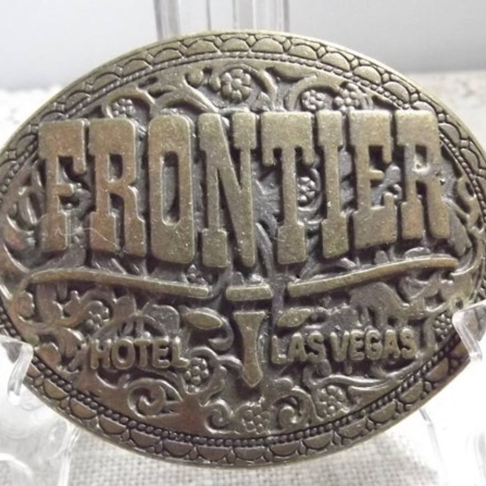 Vintage Frontier Hotel Las Vegas Belt Buckle